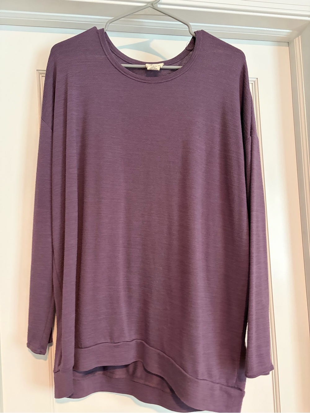 Andrea Jovine Lavender Knit Top with banded bottom